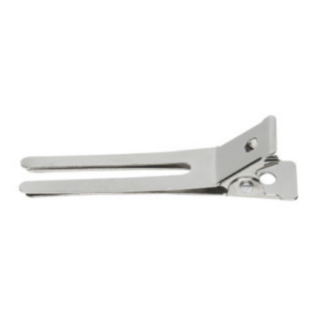 Sibel Silver Double Prong Curl Clips - 100 pack