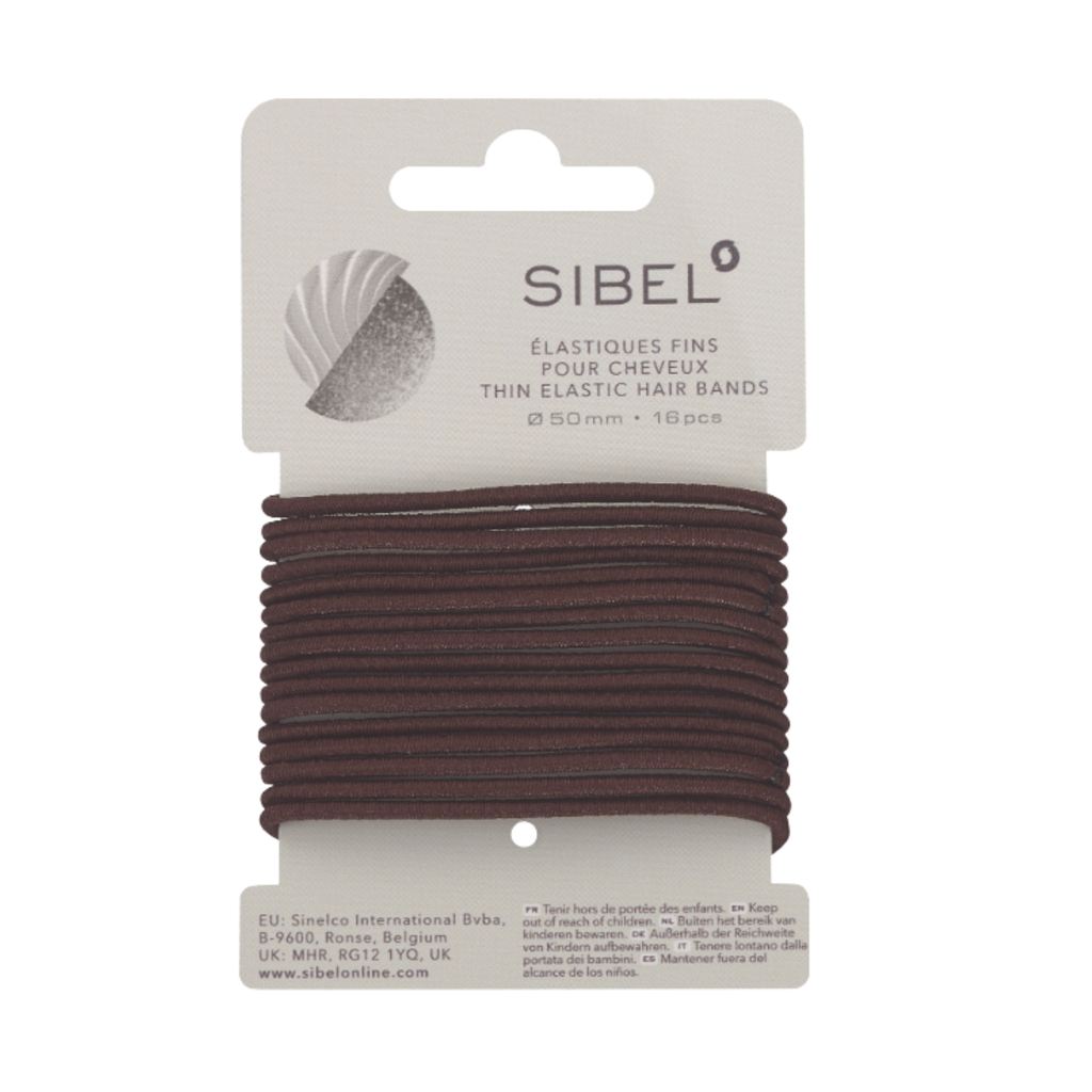 Sibel Elastic Hair Ties Thin - 16pk