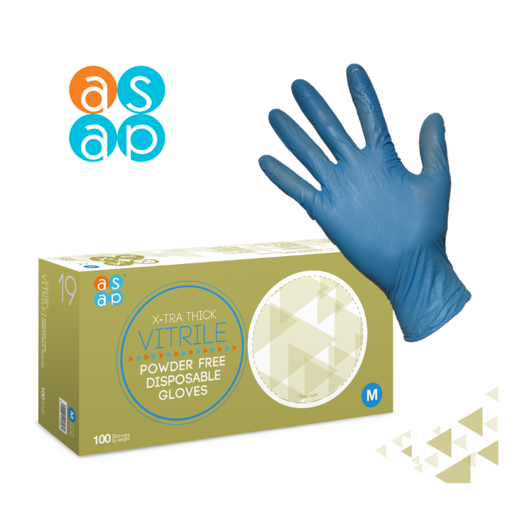 Asap Xtra Thick Vitrile Gloves