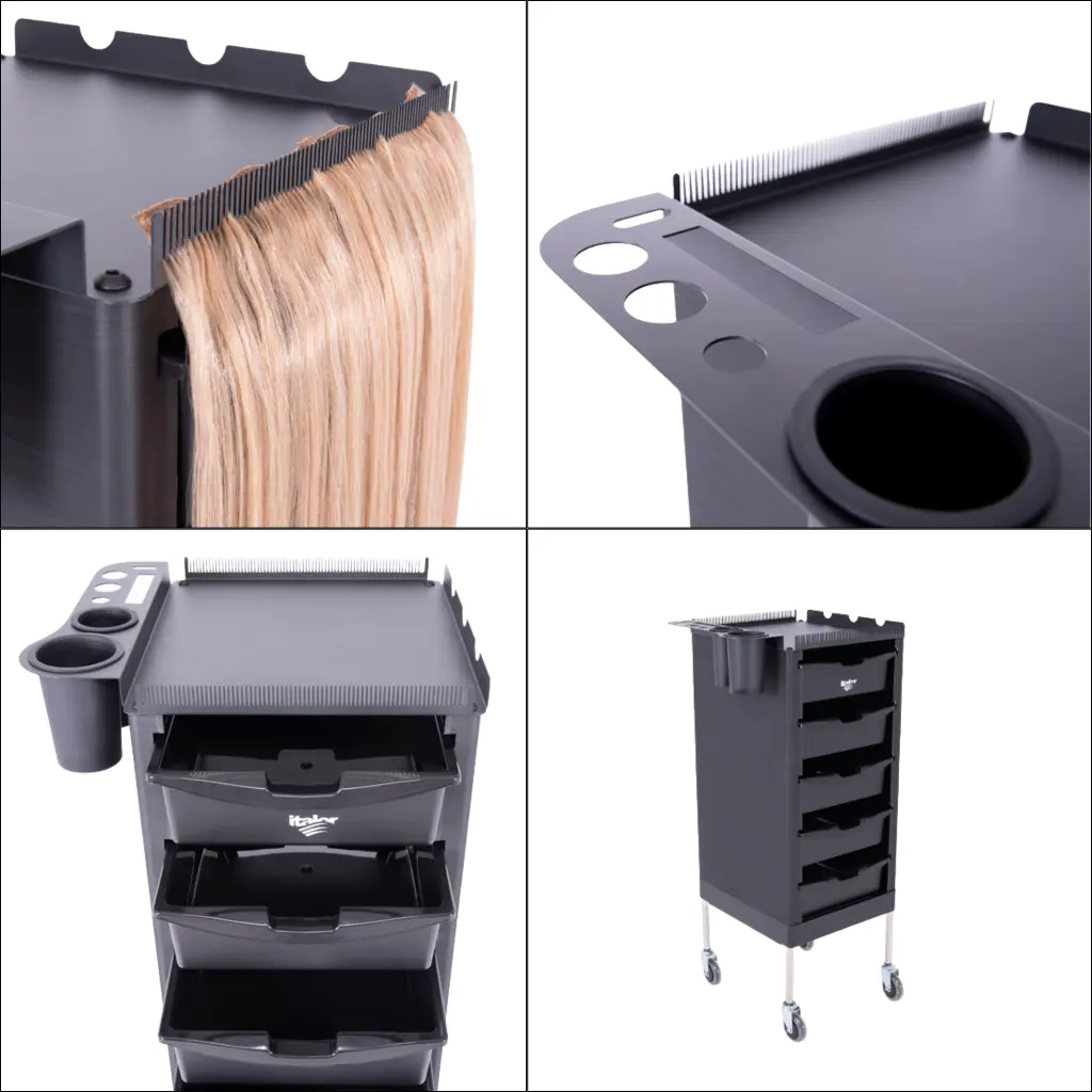 ITALOR Metal Auxiliary Trolley for Hair Extensions 2.webp