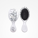 Cute Couple Colouring-in mini  oval paddle brush for children with markers