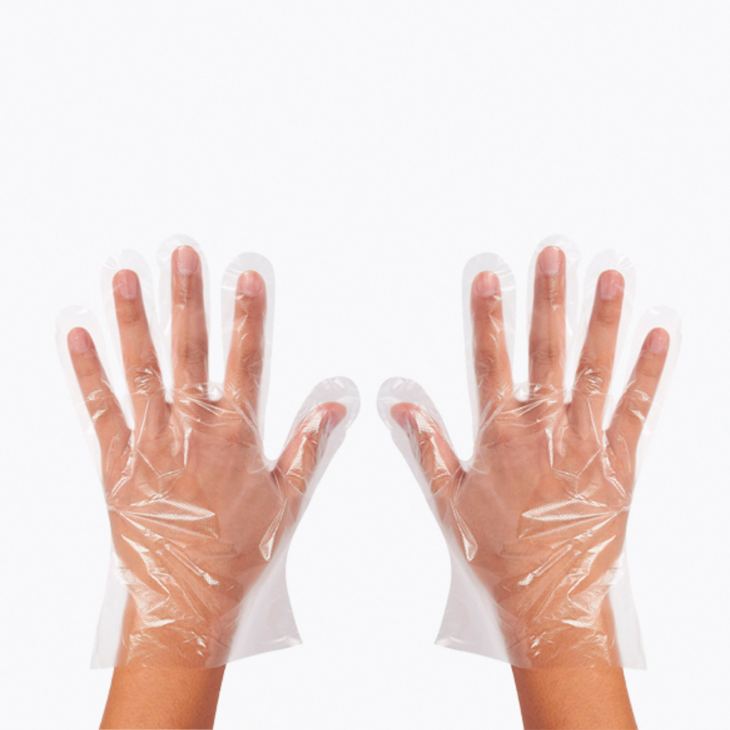 Pk 100 Polythene Disposable Gloves