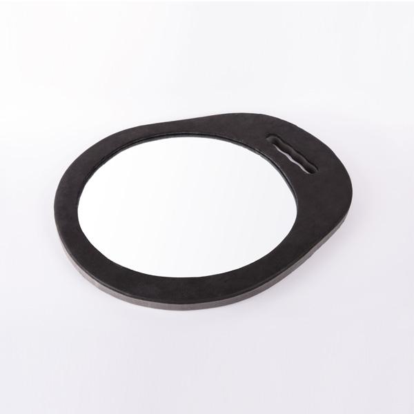 Black Unbreakable Mirror With Handle 