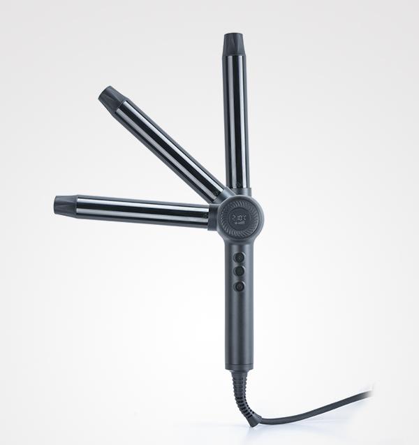 Ergonomic curl wand 3 positions
