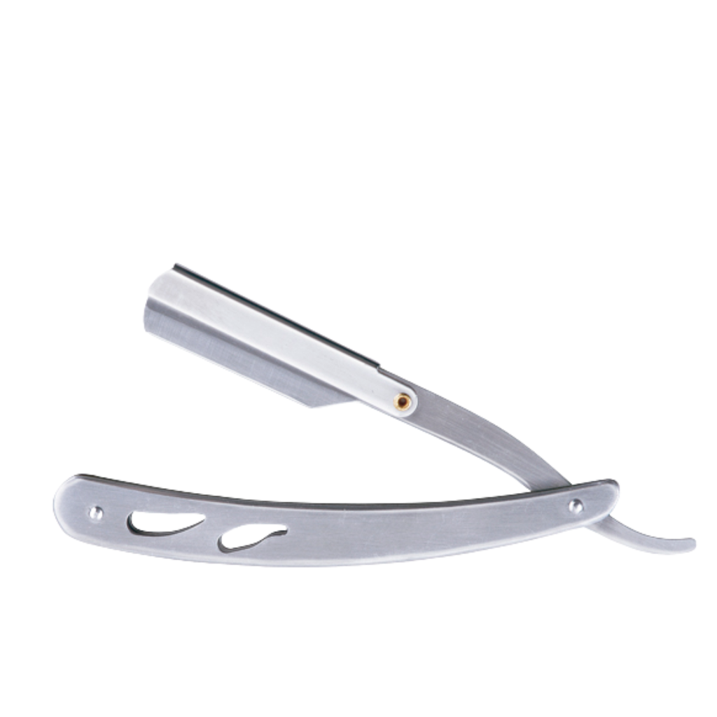 Cutting razor metallic handle, short blade