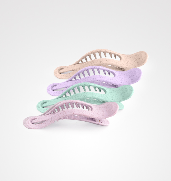 Pastel Sectioning Hair Clips - 4 Pack