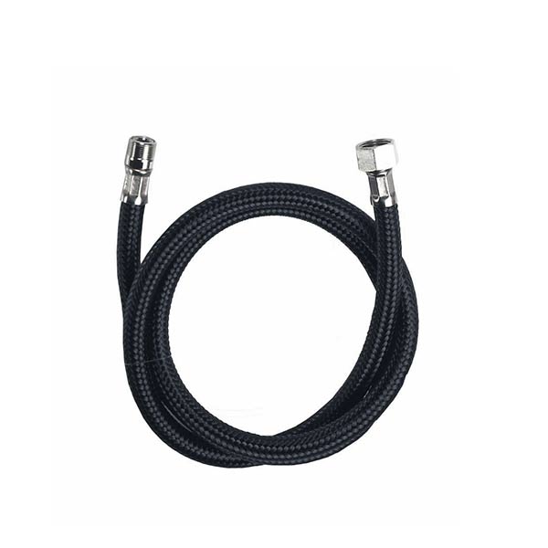 Flexible black nylon shower hose