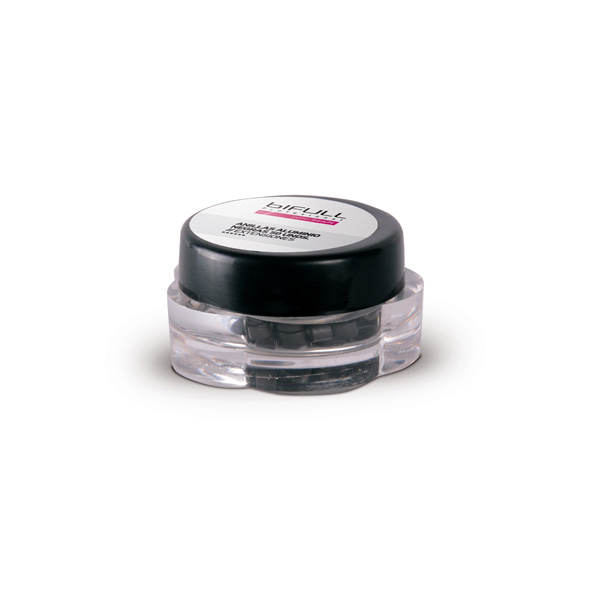 Black aluminium hair rings - 50 Pack