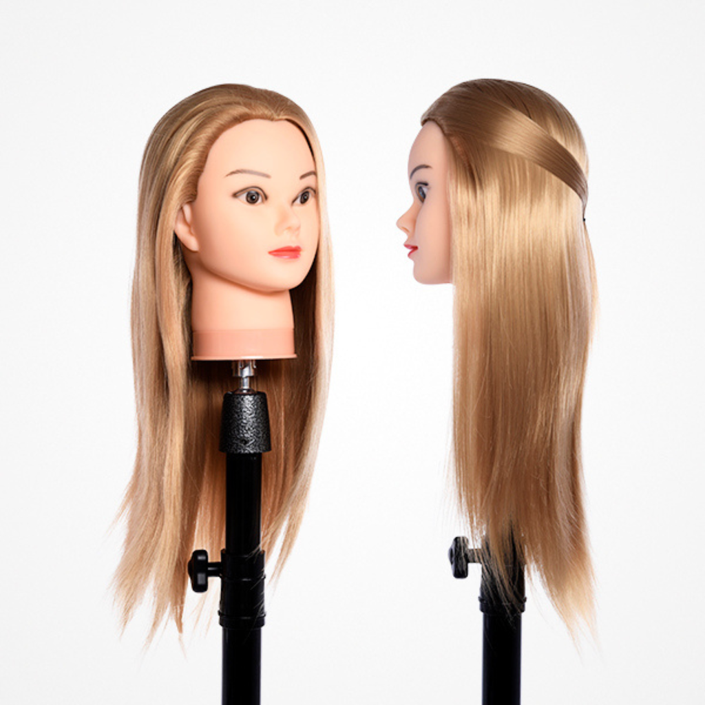 Blonde Synthetic Hair Mannequin Head - 60cm