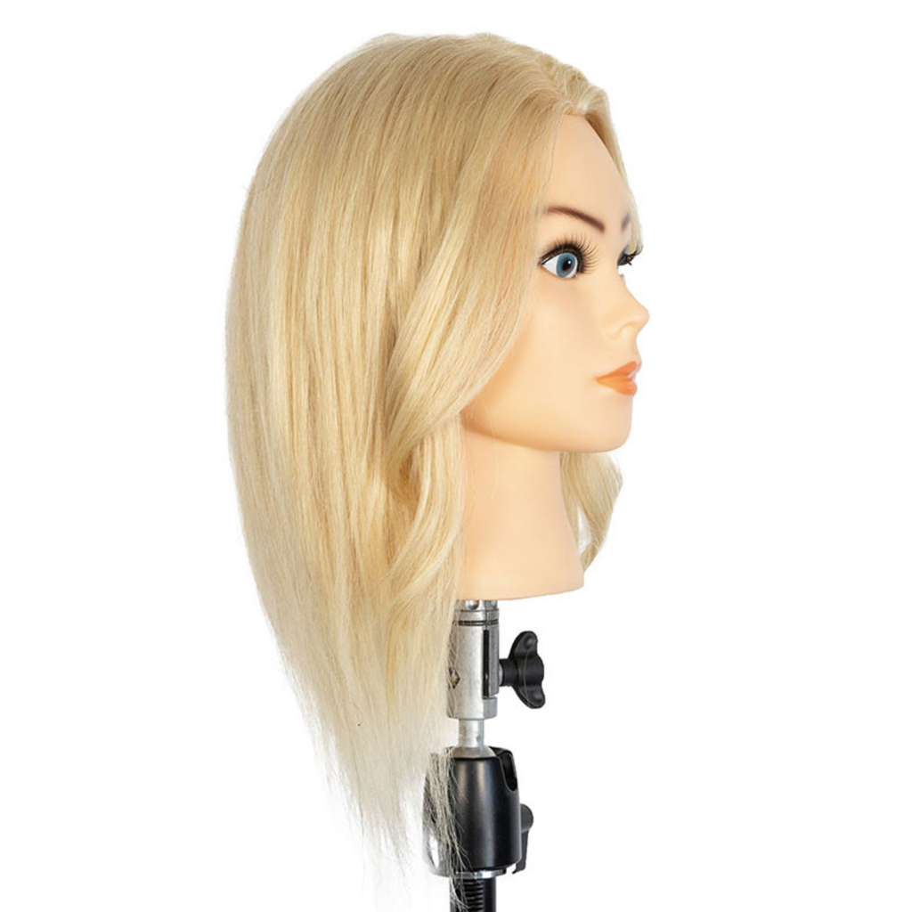 MILA Blond, 35cm Mannequin Head 100% Human Hair
