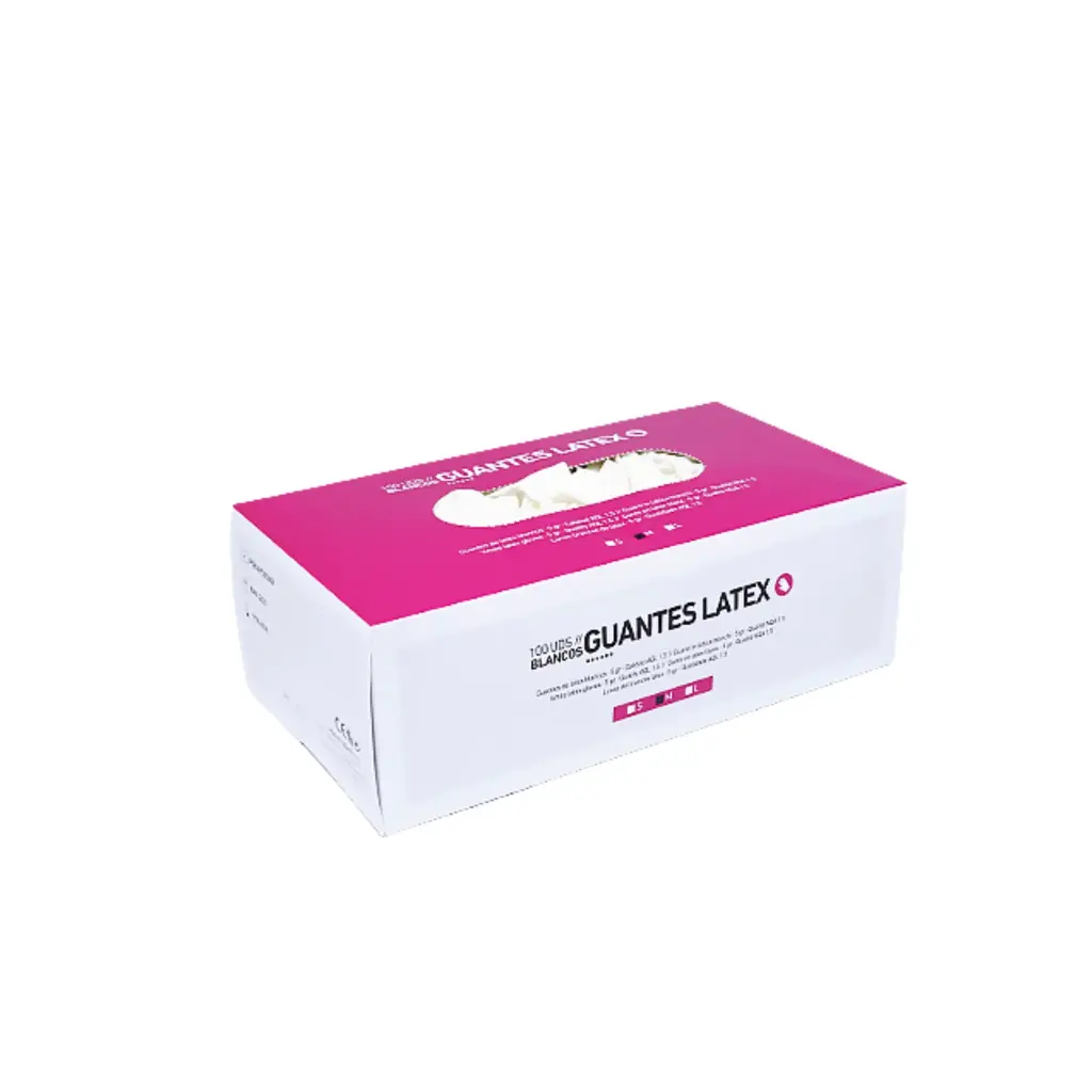 White Latex Powder Free Gloves - Medium