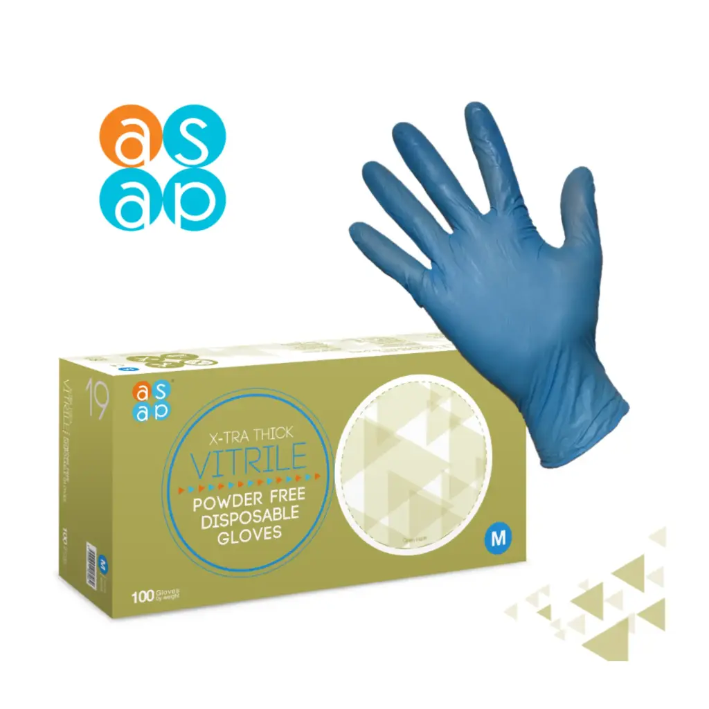 Asap Xtra Thick Vitrile Gloves