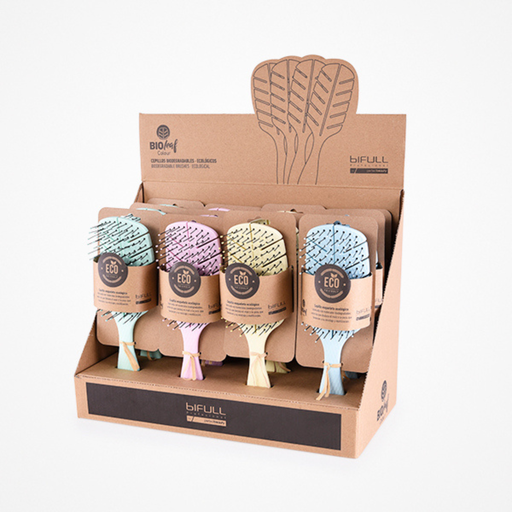 [BFCEP43670] Biodegradable Hair Brush Display (12 pcs)
