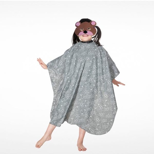[BFTEX40727] Bifull Decorated Kids Cutting Cape Grey 