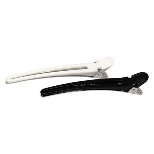 [BFUTI40065] Black And White Metallic Duck Clips 