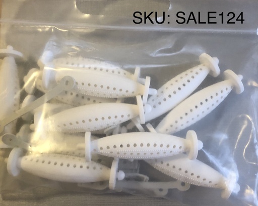 [SALE124] Alter Ego Bi-Ball Perm Rods 20mm White 12 pk with bands