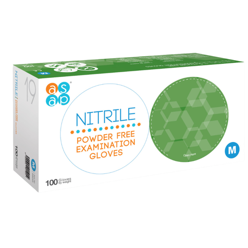 [20573] ASAP Nitrile Powder Free Gloves - Blue Medium