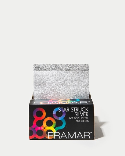 [PU-500SIL] Framar 5x11 Star Struck Silver Foil - 500 Sheets