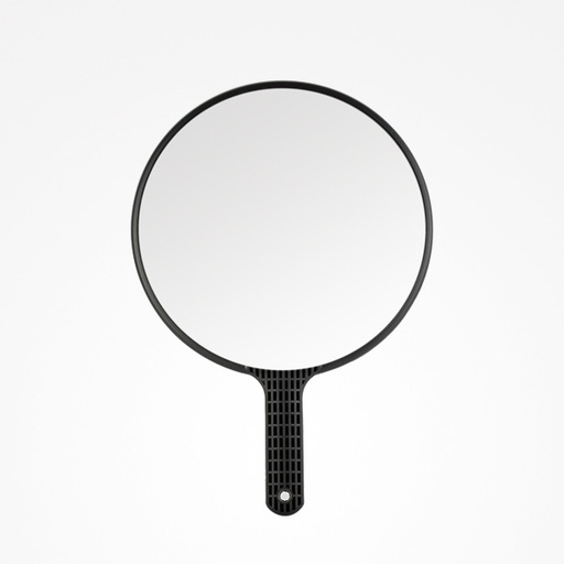 [BFUTI42780] Black Round Hand Mirror
