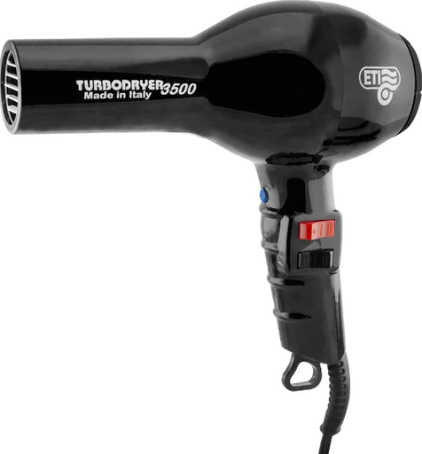 [E002-01] ETI Turbodryer 3500 Black Hairdryer