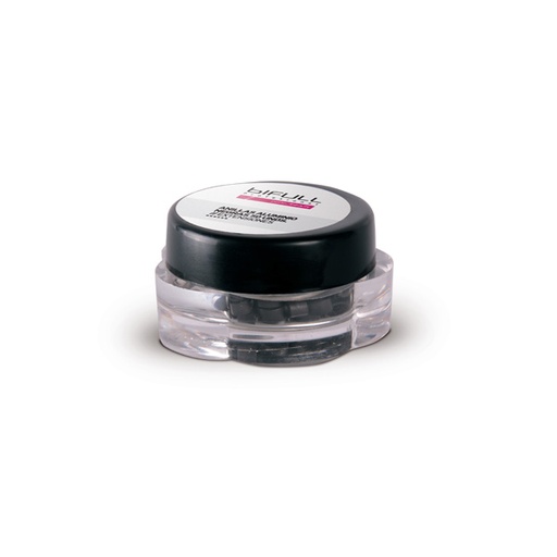 [BFEXT40865] Black aluminium hair rings - 50 Pack