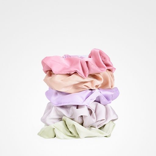 [BFUTI44721] Satin Scrunchies 5 Pack