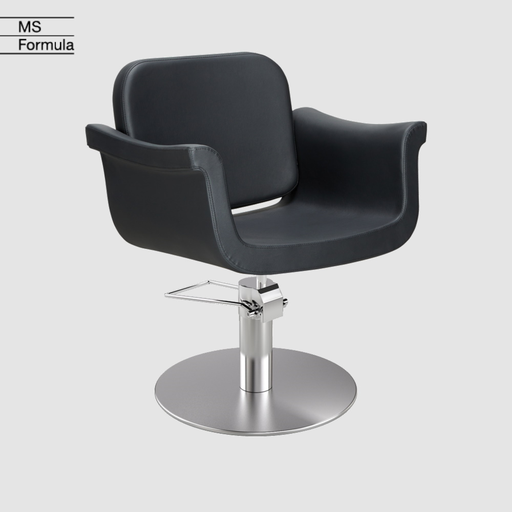 [HYDRA B S] HYDRA Black Styling Chair With Silver Base